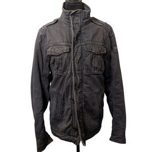 VINTAGE Y2K Abercrombie & Fitch Sawtooth Field Jacket Utility Coat Men's Medium